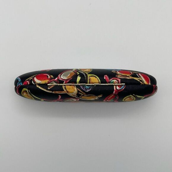 Nicole Miller Sunglasses Print Hard Eyeglass Case Black/Red/Yellow Retro Pop Art - Picture 5 of 11